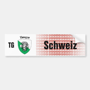 Switzerland Svizzera Suisse Thurgau Autosticker Bumper Sticker