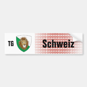 Switzerland Svizzera Suisse Thurgau Autosticker Bumper Sticker