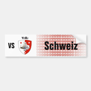 Switzerland Svizzera Suisse Wallis Autosticker Bumper Sticker