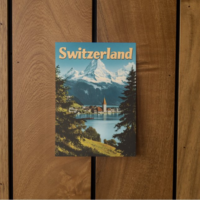 Switzerland Swiss Alps Scenic Mountains Postcard (Switzerland Swiss Alps travel postcard)