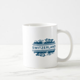 Switzerland Swiss Alps Skiing Souvenir Gift Coffee Mug