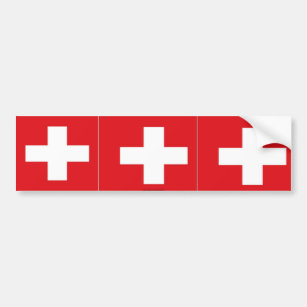 Switzerland swiss flag bumper sticker