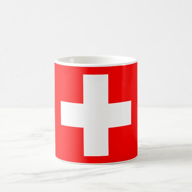 Switzerland (Swiss) Flag Coffee Mug (Center)