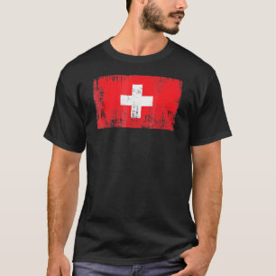 Switzerland Swiss Flag Football-Fan Sports Adults  T-Shirt