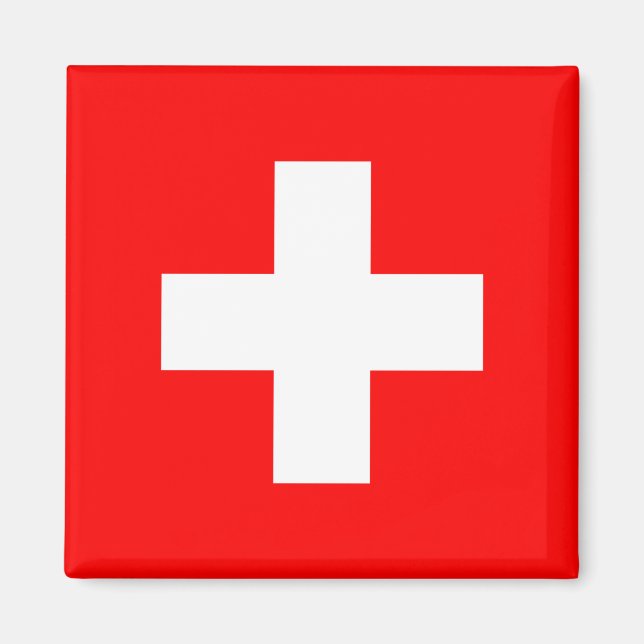 Switzerland - Swiss Flag Magnet (Front)