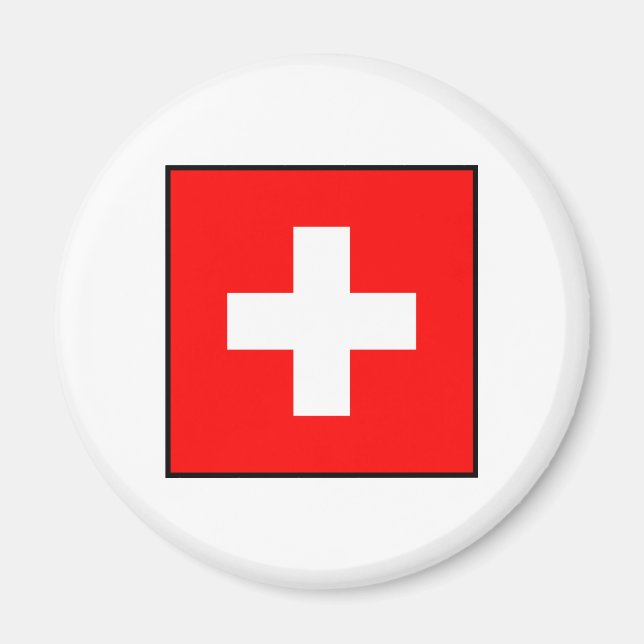 Switzerland - Swiss Flag Magnet (Front)