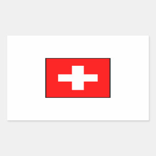 Switzerland - Swiss Flag Rectangular Sticker