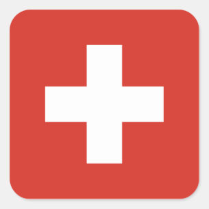 Switzerland/Swiss Flag Square Sticker