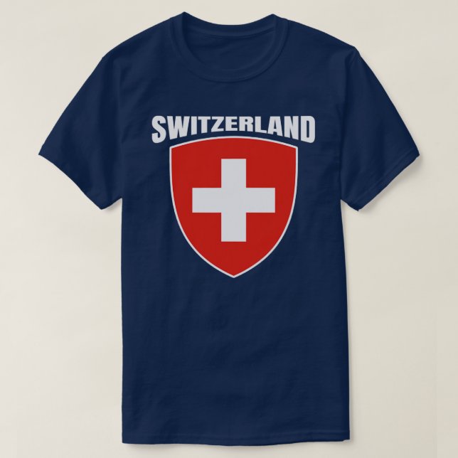 Switzerland Swiss Football Flag Soccer Jersey T-Shirt (Design Front)