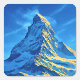 Switzerland The Matterhorn Square Sticker