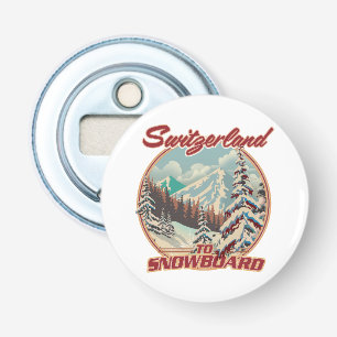 Switzerland to Snowboard Bottle Opener