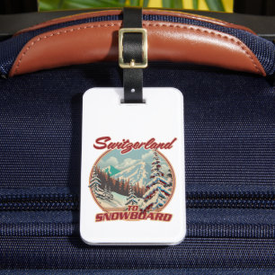 Switzerland to Snowboard Luggage Tag