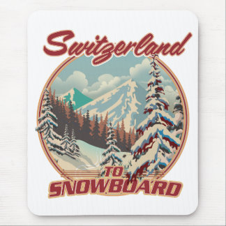Switzerland to Snowboard Mouse Pad