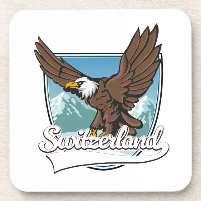 Switzerland Travel Logo Coaster (Front)