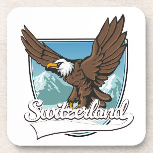 Switzerland Travel Logo Coaster