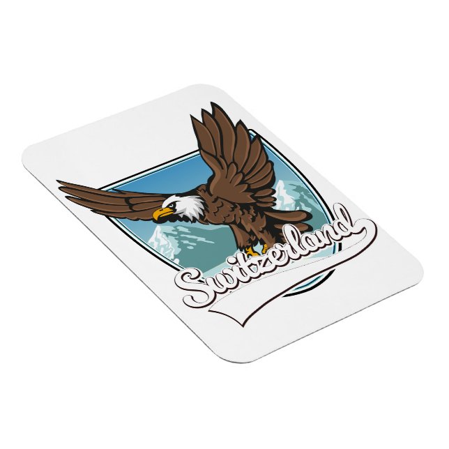 Switzerland Travel Logo Magnet (Right Side)