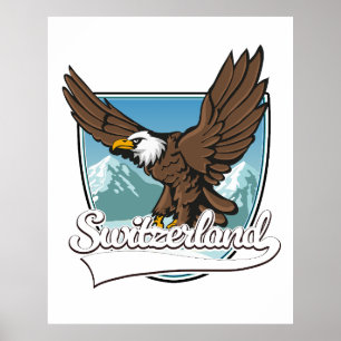 Switzerland Travel Logo Poster