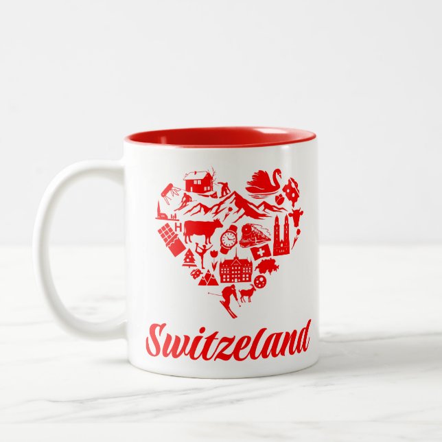 Switzerland Two-Tone Coffee Mug (Left)