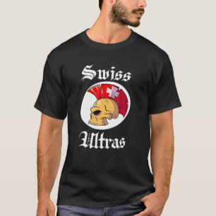 Switzerland Ultras Mohawk Skull. Cool Sport Suppor T-Shirt