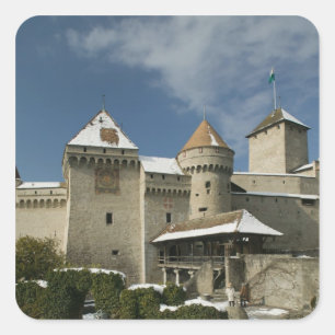 SWITZERLAND, Vaud), Swiss Riviera, MONTREUX: Square Sticker