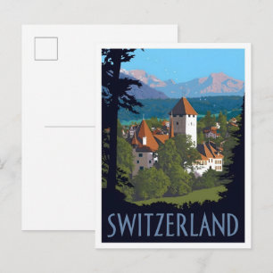 Switzerland Vintage Travel Postcard