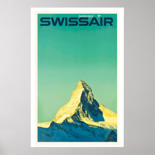Switzerland Vintage Travel Poster - Framed