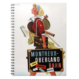 Switzerland Vintage Travel Poster Notebook