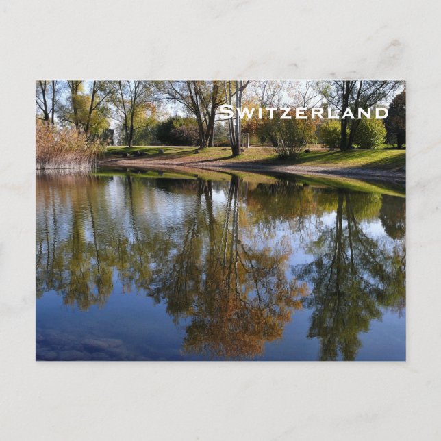 Switzerland Vintage Travel Tourism Add Postcard (Front)