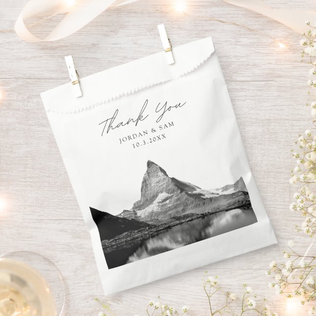 Switzerland Wedding Favour Photo Thank You Bag (Clipped)