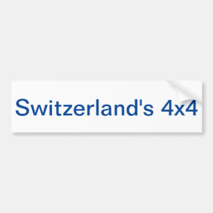 Switzerland's 4x4 bumper sticker