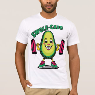 Swole-cado - Funny Weightlifting Avocado Design T-Shirt