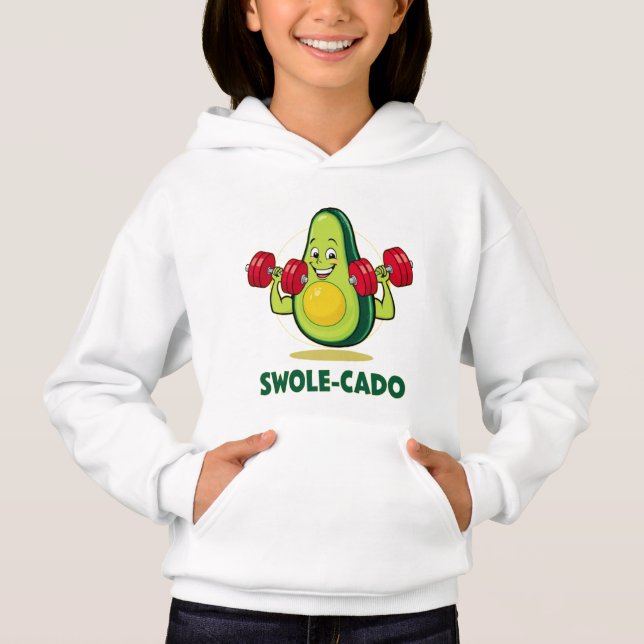"Swole-cado Strength - Kids' T-Shirt" (Front)