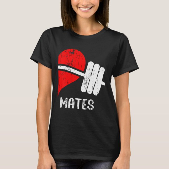 Swole Mates Couples Matching Gym Funny Tee Weightl (Front)