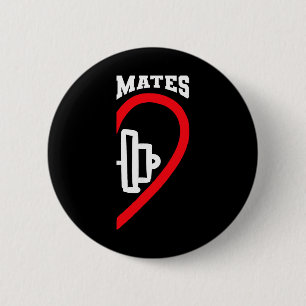 Swole Mates Cute Workout Matching Couples Valentin 6 Cm Round Badge