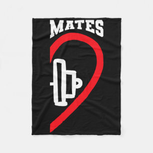 Swole Mates Cute Workout Matching Couples Valentin Fleece Blanket