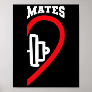 Swole Mates Cute Workout Matching Couples Valentin Poster
