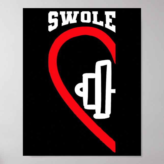 Swole Mates Cute Workout Matching Couples Valentin Poster (Front)