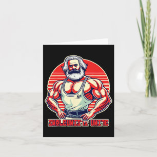 Swoleunists Unite Funny Communist Gym Bodybuilder Card
