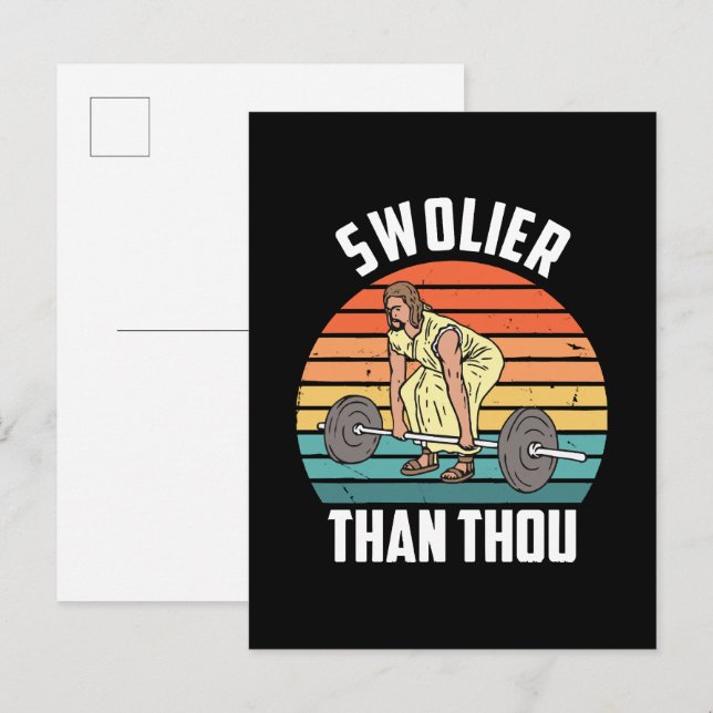 Swolier Than Thou Invitation Postcard (Front/Back)