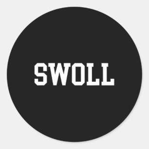 Swoll Funny Weightlifting And Bodybuilding  Classic Round Sticker