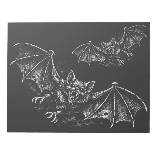 Swooping Bat - by BurnsInHell Notepad (Front)