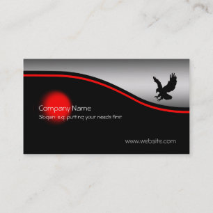 Swooping Eagle, red spot, metallic-effect Business Card