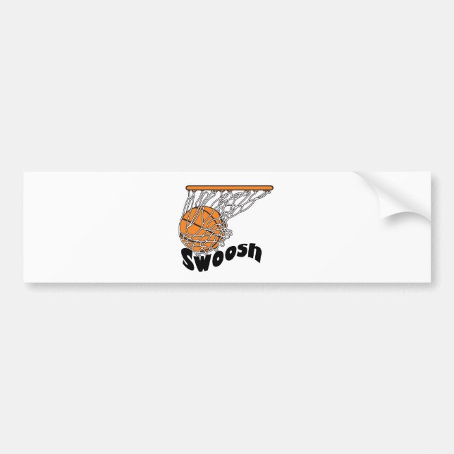 swoosh basketball bumper sticker (Front)