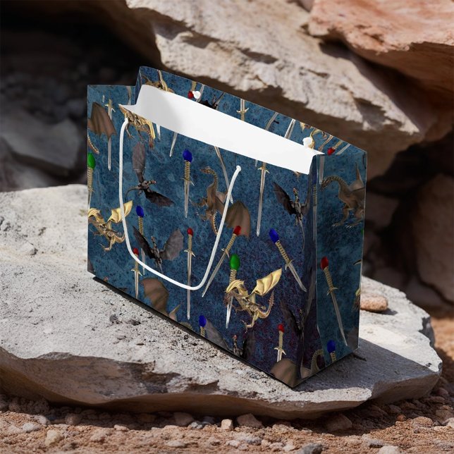 Sword and Dragon Large Gift Bag (Creator Uploaded)