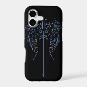 Sword and wings tribal cool awesome tattoo art fan
