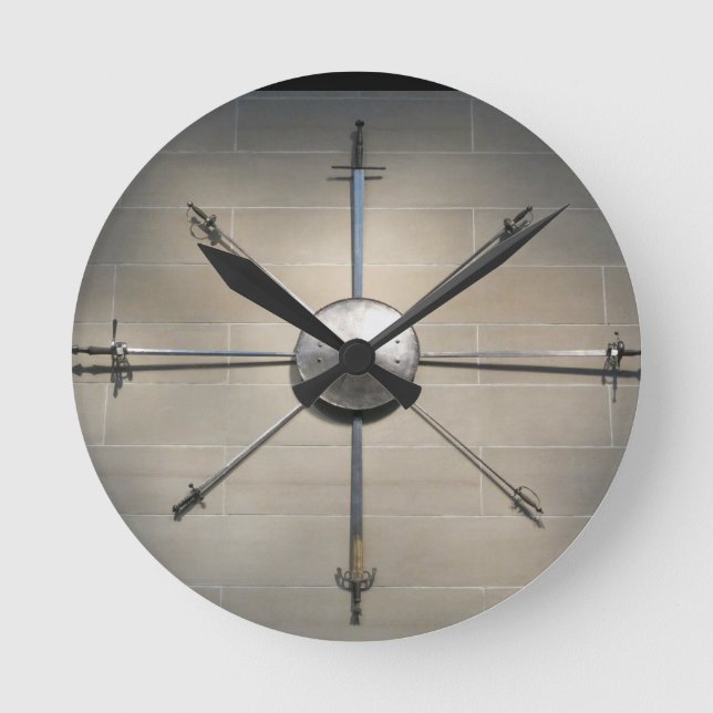 Sword Art Round Clock (Front)