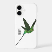 Sword-billed hummingbird cartoon illustration air