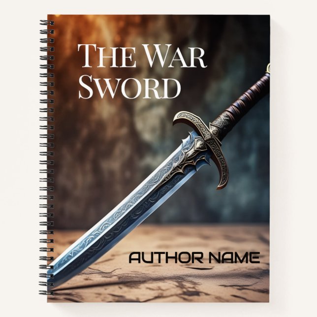 Sword Fantasy Book Cover Inspiration Notebook (Front)