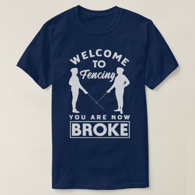 Sword Fighting Swordsmanship  Fencing Funny  T-Shirt (Design Front)