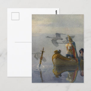 Sword in the Hand: Boy King Arthur by N.C. Wyeth Postcard